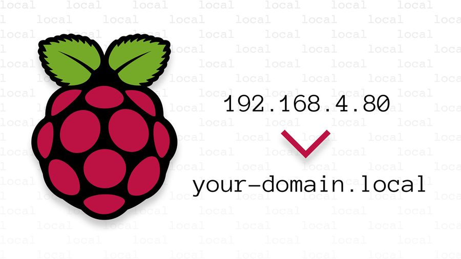 How do you easily assign a static local domain to a Raspberry Pi?
